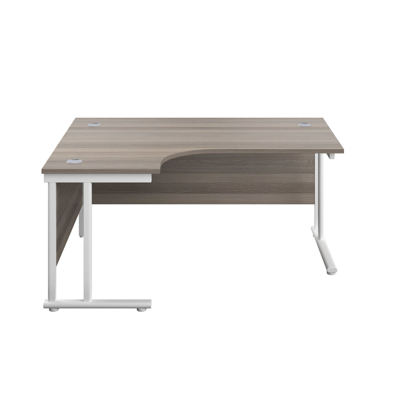 Twin Upright Left Hand 1600mm Crescent Desk