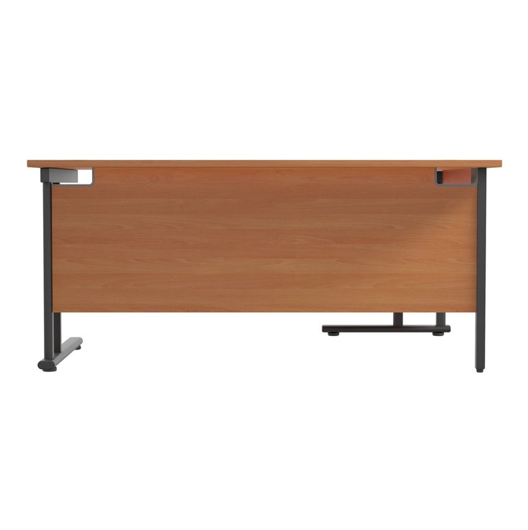 Twin Upright Left Hand 1600mm Crescent Desk