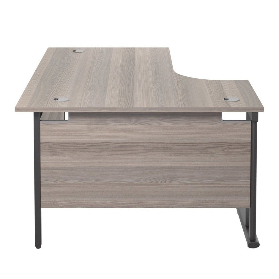Twin Upright Left Hand 1600mm Crescent Desk