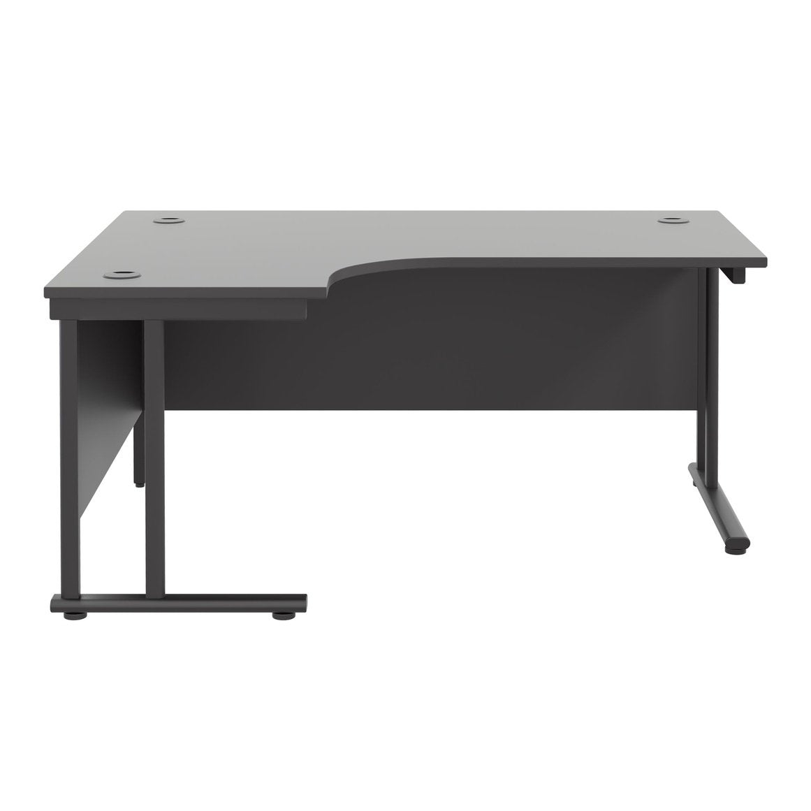 Twin Upright Left Hand 1600mm Crescent Desk