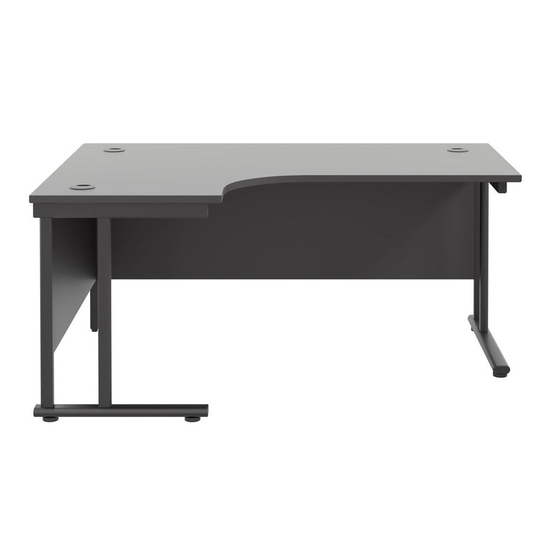 Twin Upright Left Hand 1600mm Crescent Desk