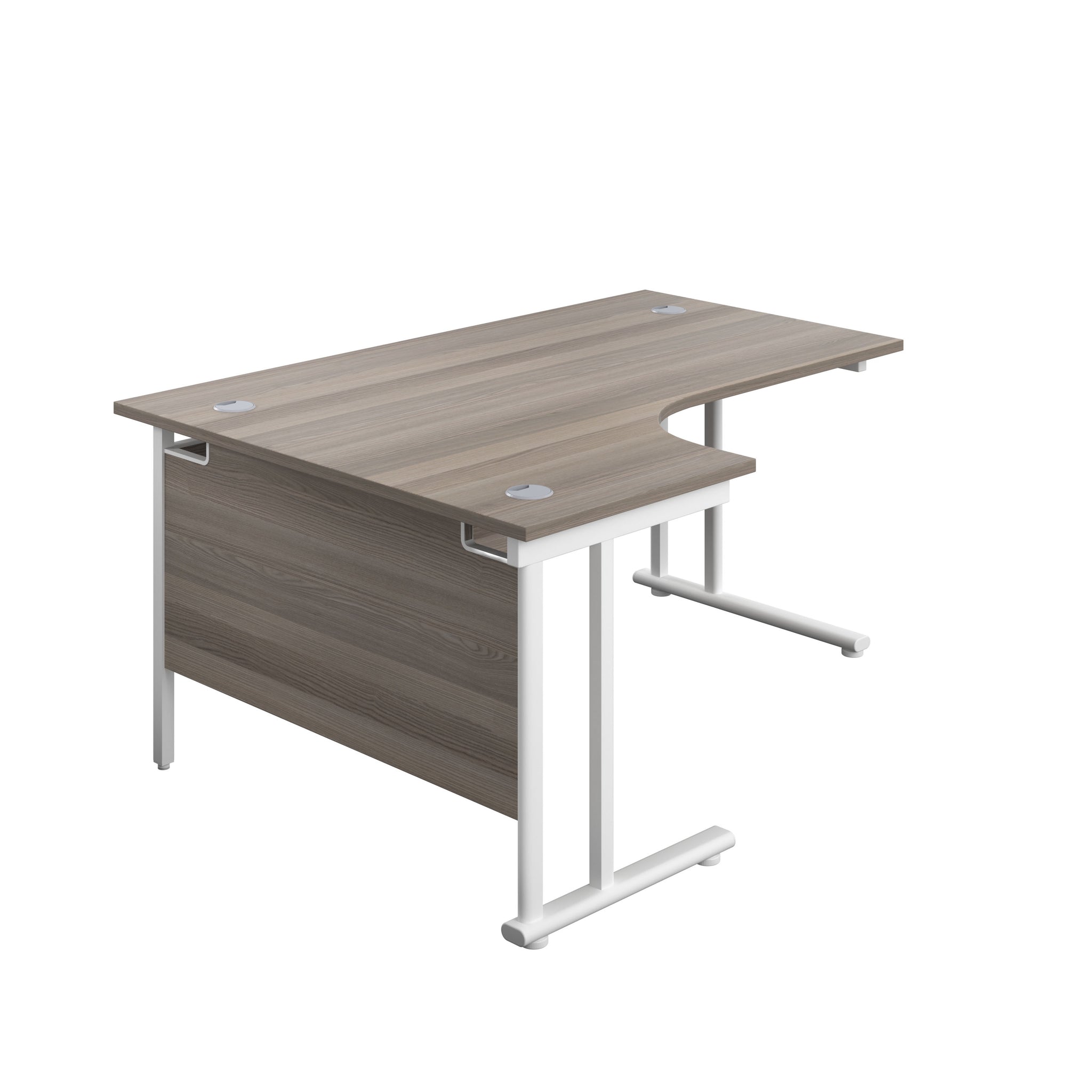 Twin Upright Left Hand 1600mm Crescent Desk