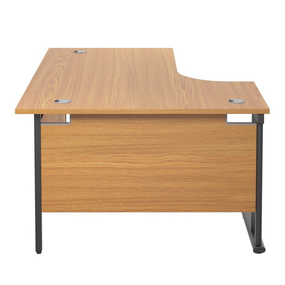 Twin Upright Left Hand 1600mm Crescent Desk