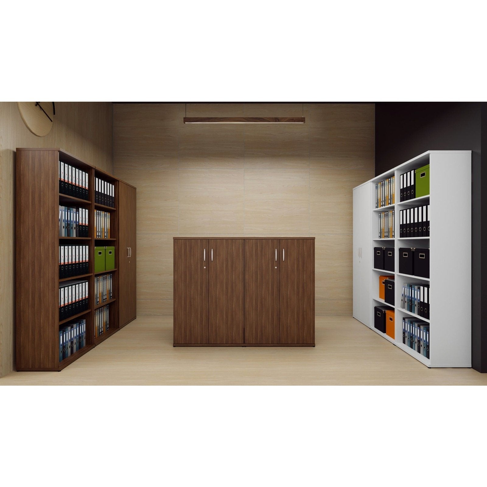 Impulse MFC Cupboard - Self-Assembly, 4 Sizes, 5-Year Guarantee, Adjustable Shelves, Lockable Doors - 800mm W x 400mm D (43-92kg)