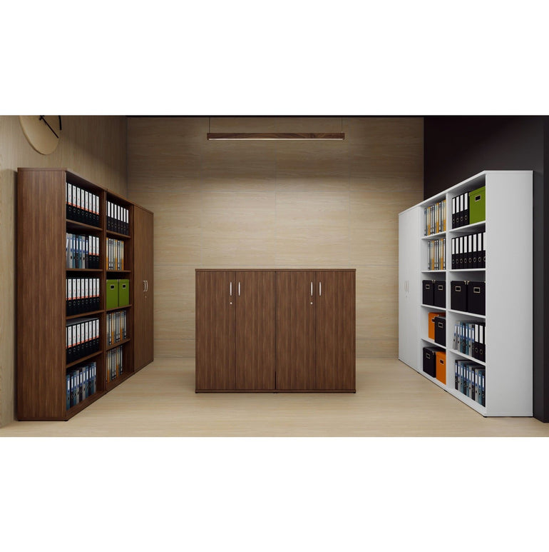 Impulse MFC Cupboard - Self-Assembly, 4 Sizes, 5-Year Guarantee, Adjustable Shelves, Lockable Doors - 800mm W x 400mm D (43-92kg)