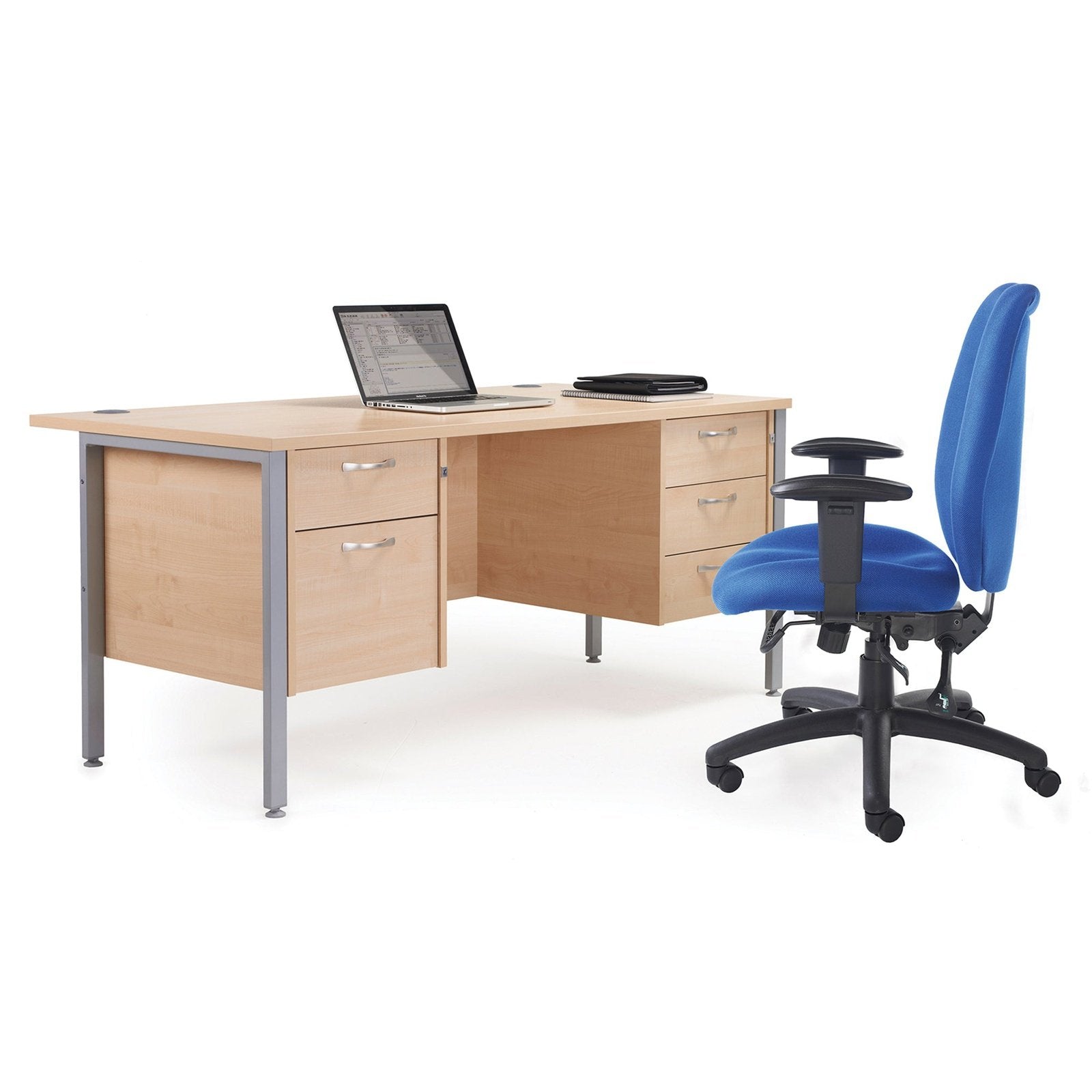 Maestro 25 H-Frame leg straight desk 600 deep - Office Products Online