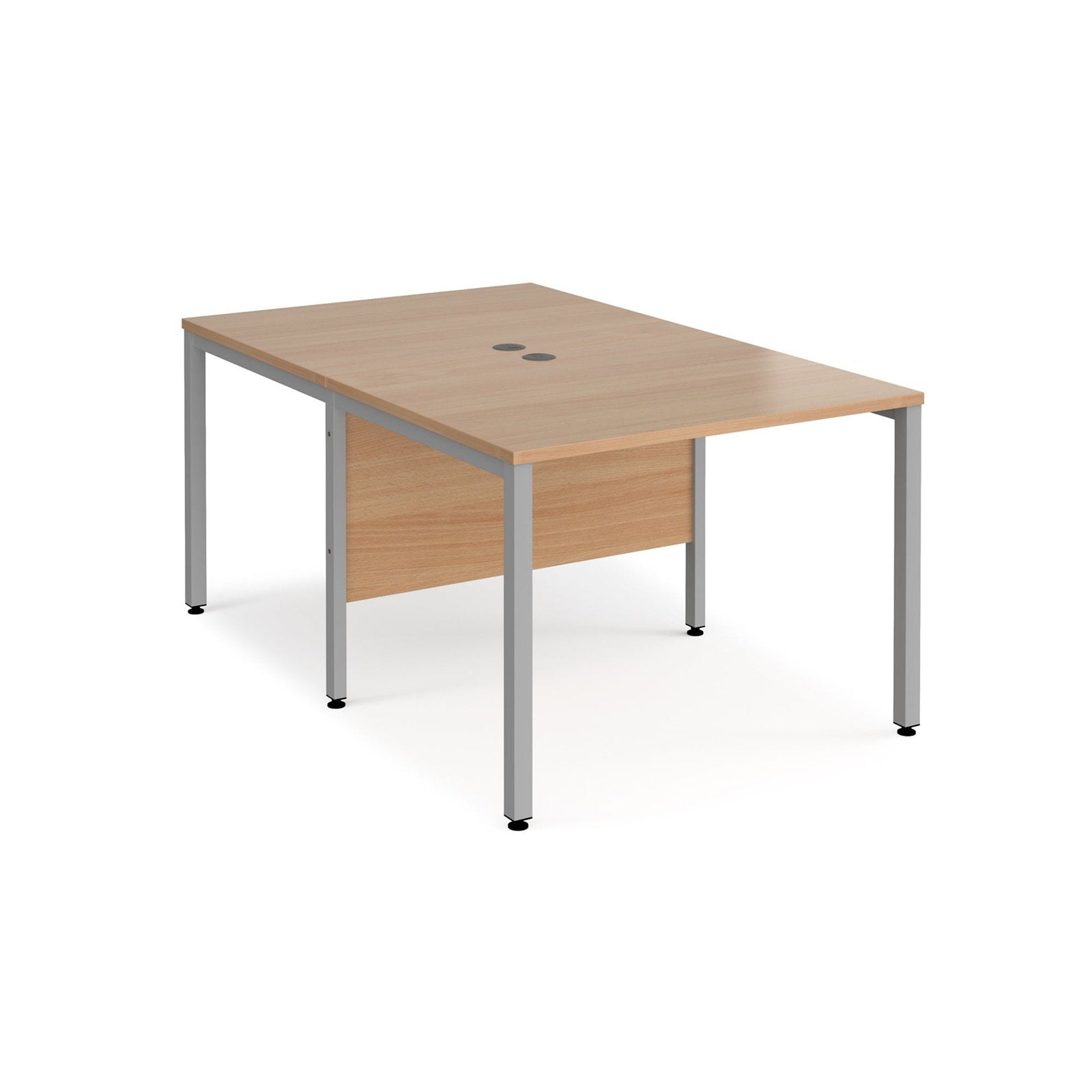 Maestro 25 bench leg to back straight desks 1600 deep - Office Products Online