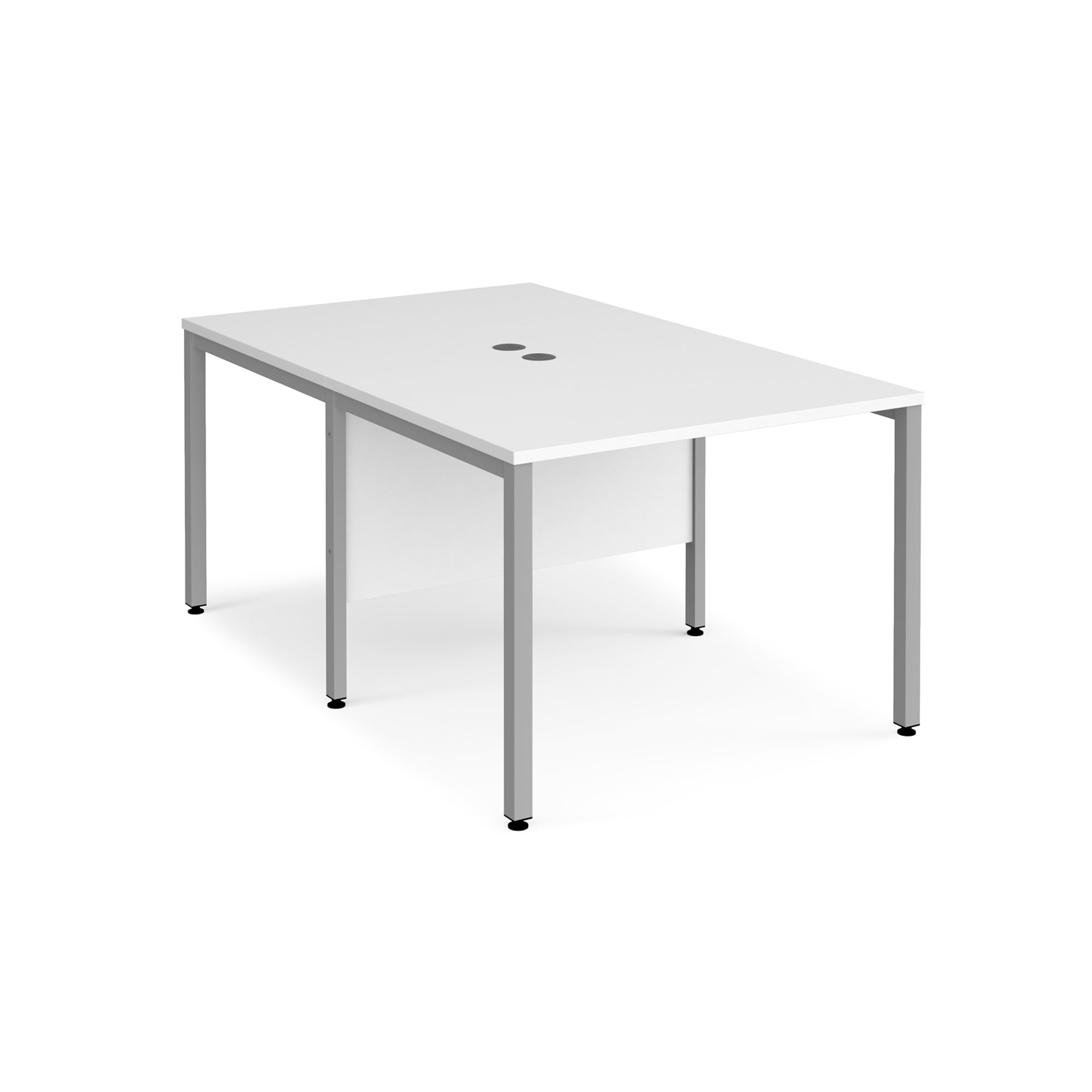 Maestro 25 bench leg to back straight desks 1600 deep - Office Products Online