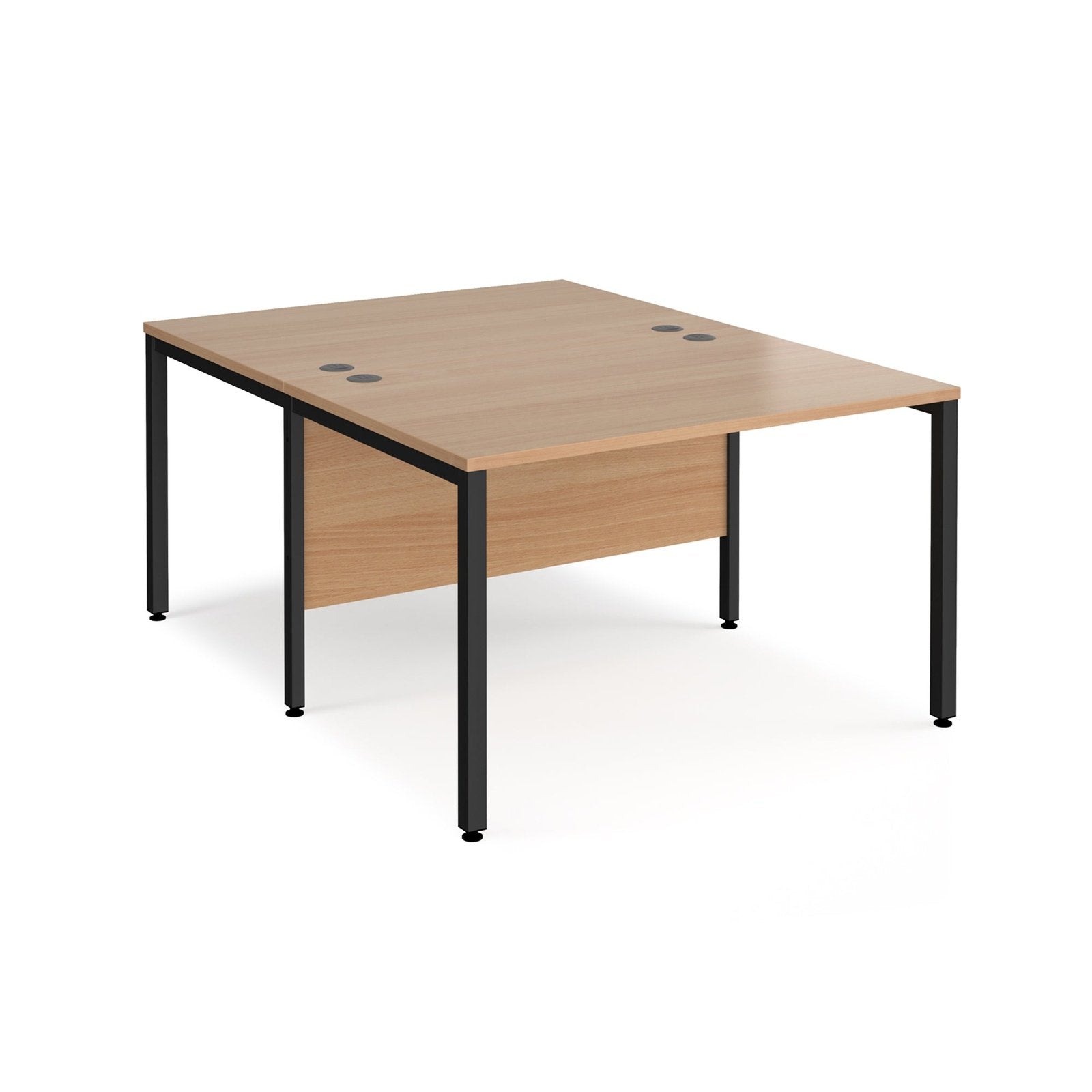 Maestro 25 bench leg to back straight desks 1600 deep - Office Products Online