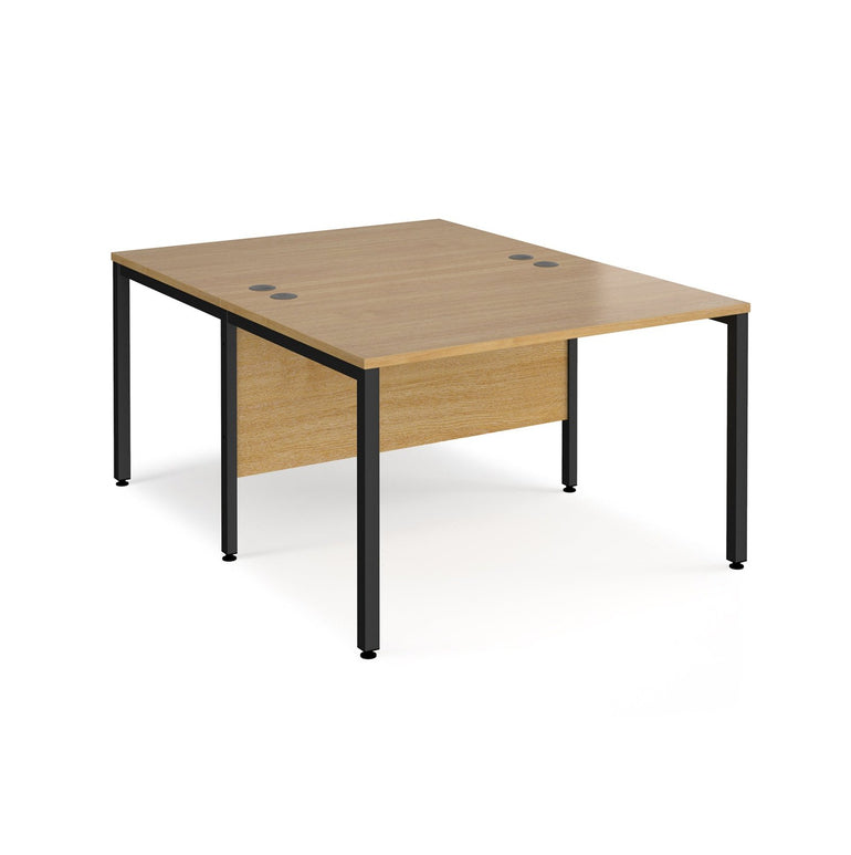 Maestro 25 bench leg to back straight desks 1600 deep - Office Products Online