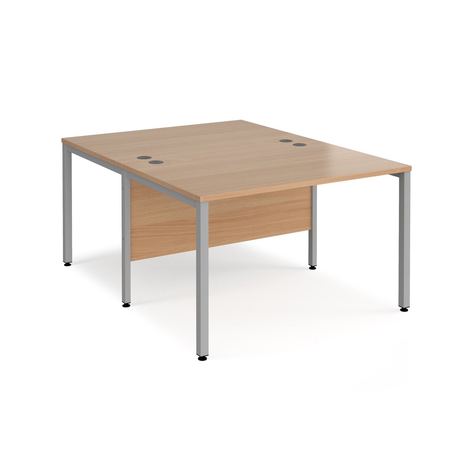 Maestro 25 bench leg to back straight desks 1600 deep - Office Products Online