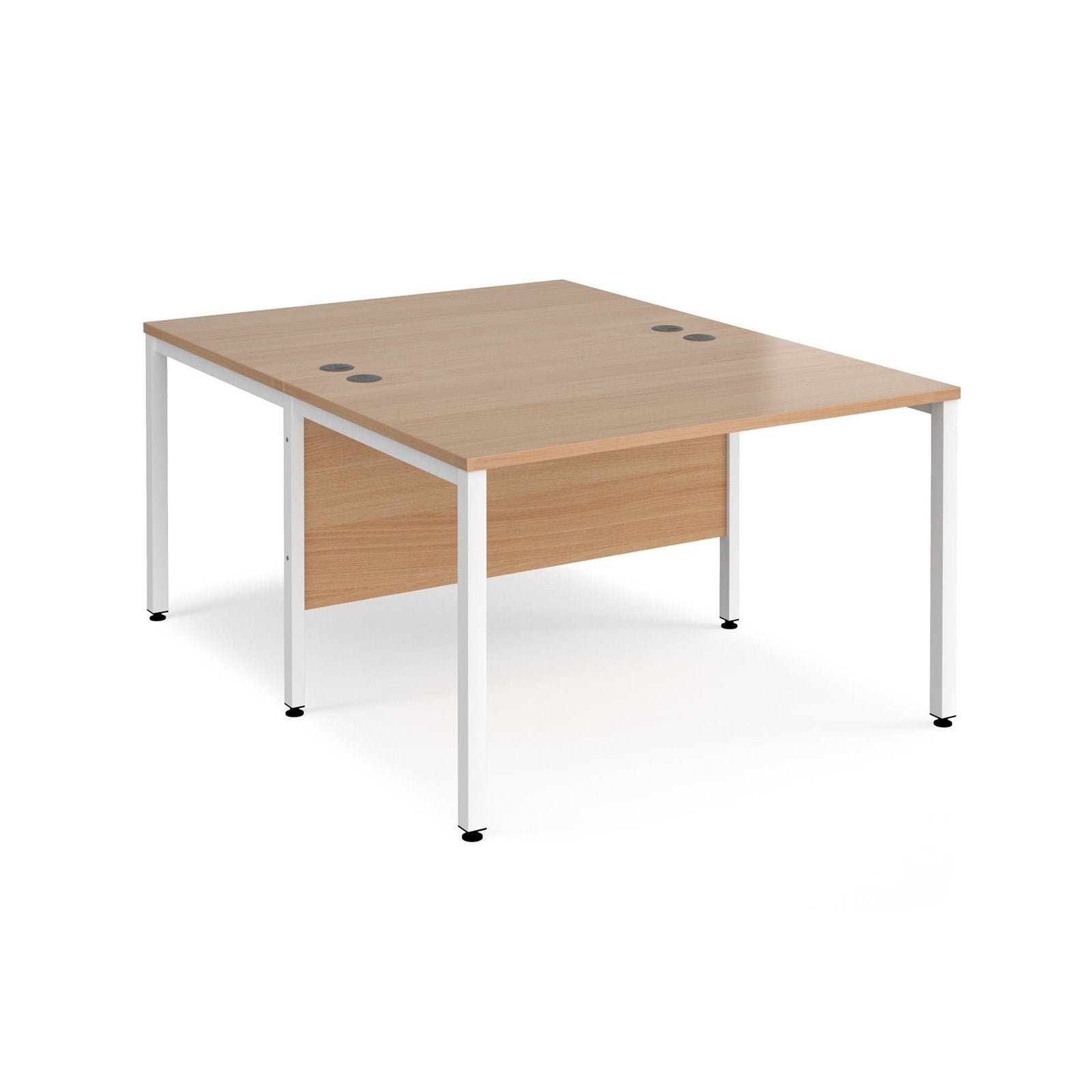 Maestro 25 bench leg to back straight desks 1600 deep - Office Products Online