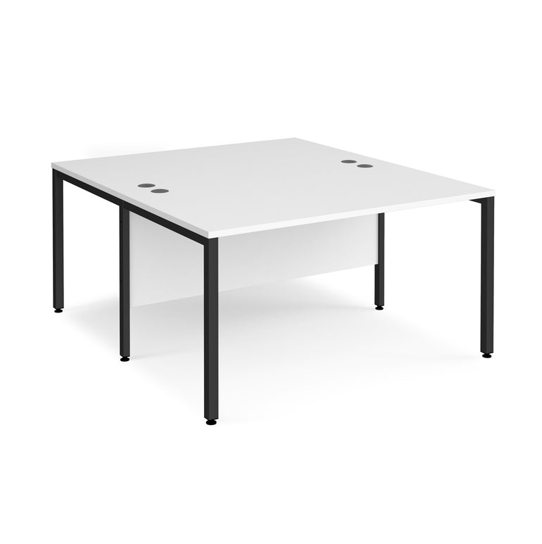 Maestro 25 bench leg to back straight desks 1600 deep - Office Products Online