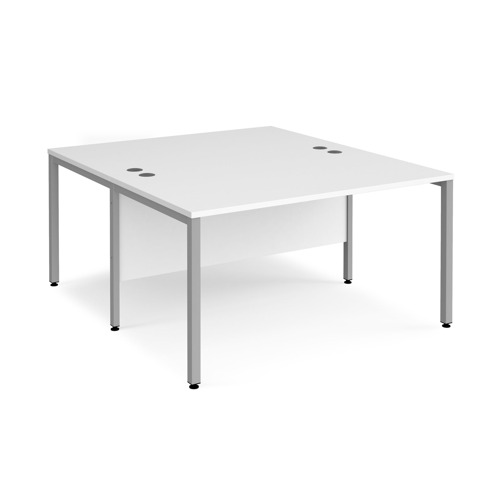 Maestro 25 bench leg to back straight desks 1600 deep - Office Products Online