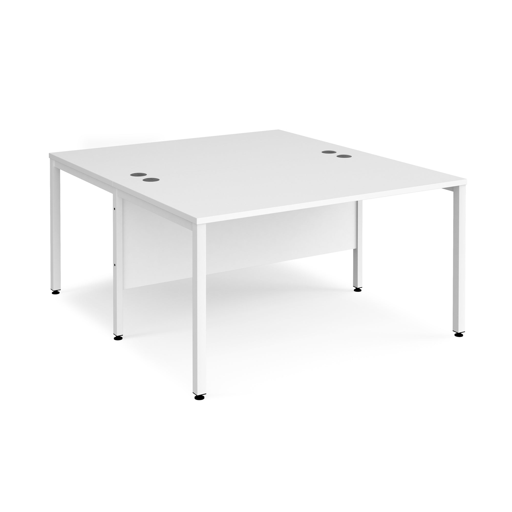 Maestro 25 bench leg to back straight desks 1600 deep - Office Products Online