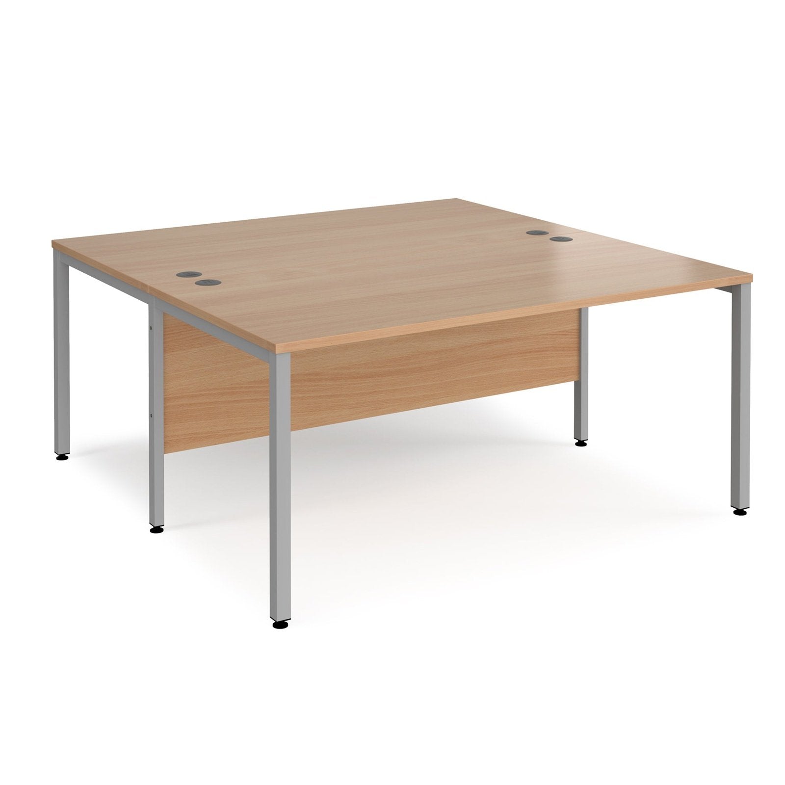 Maestro 25 bench leg to back straight desks 1600 deep - Office Products Online