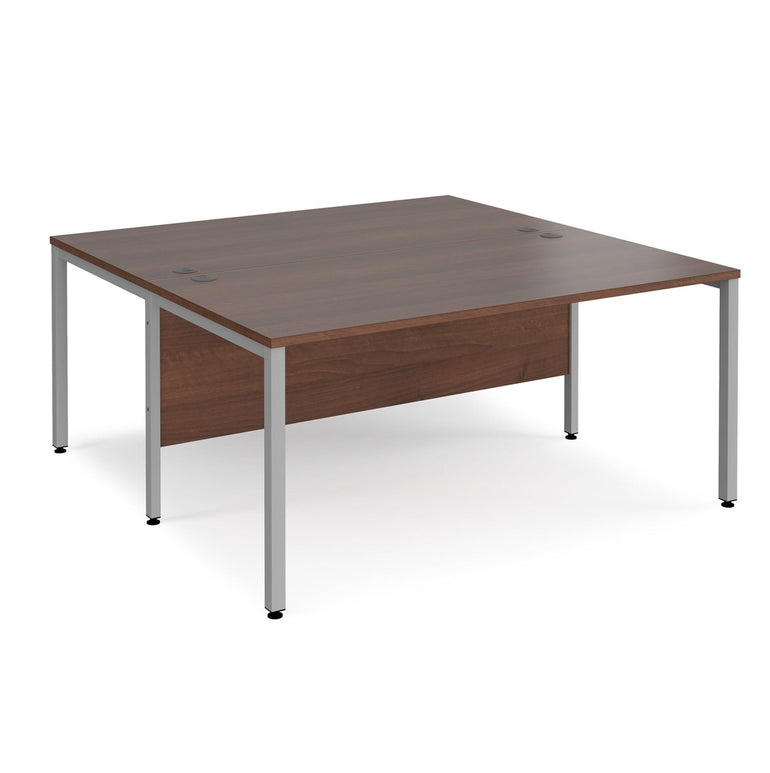 Maestro 25 bench leg to back straight desks 1600 deep - Office Products Online