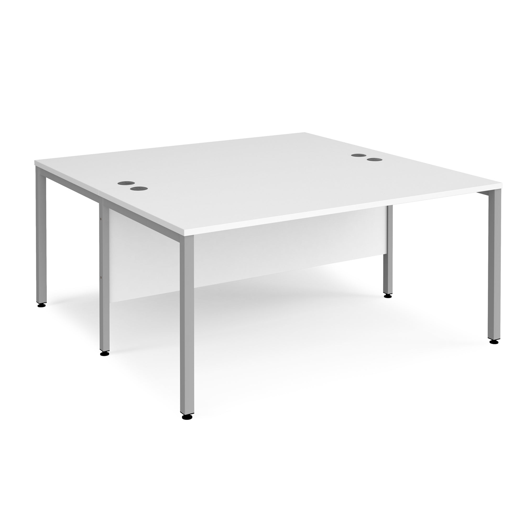 Maestro 25 bench leg to back straight desks 1600 deep - Office Products Online