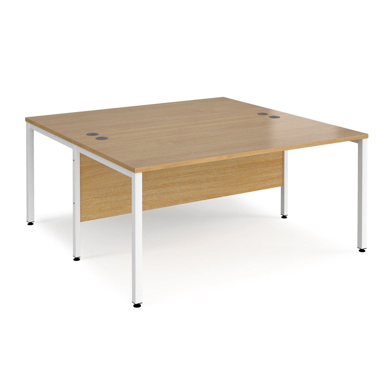 Maestro 25 bench leg to back straight desks 1600 deep - Office Products Online