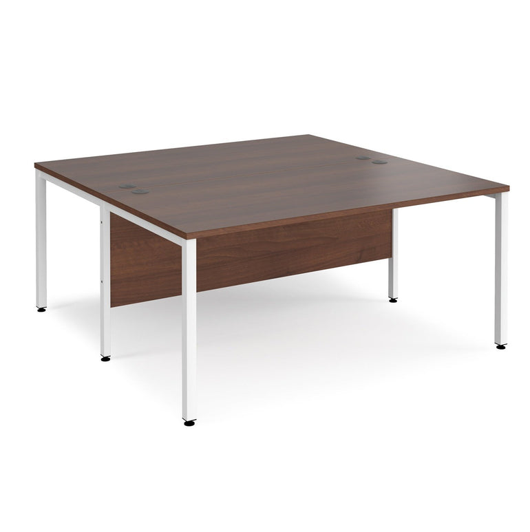 Maestro 25 bench leg to back straight desks 1600 deep - Office Products Online