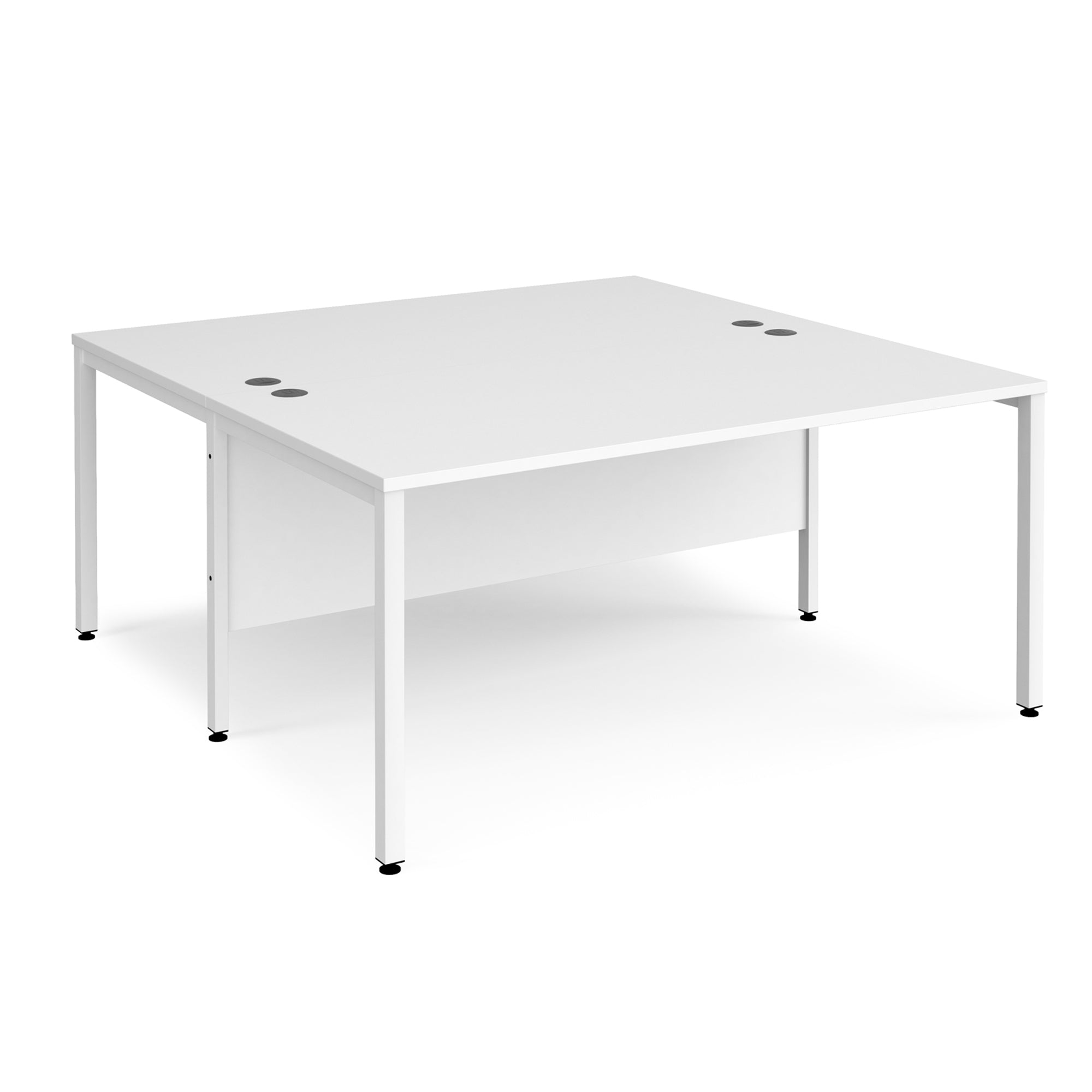 Maestro 25 bench leg to back straight desks 1600 deep - Office Products Online