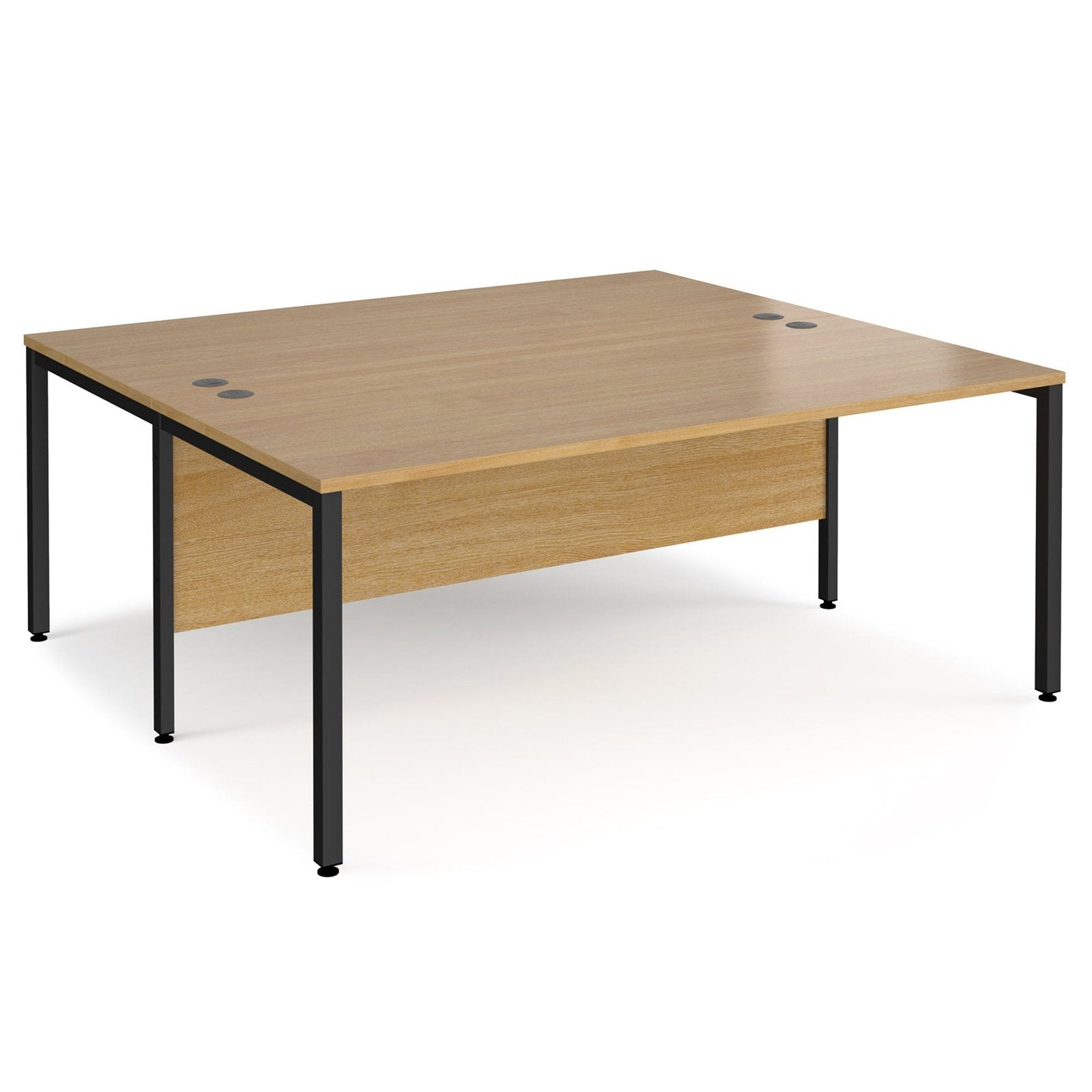 Maestro 25 bench leg to back straight desks 1600 deep - Office Products Online