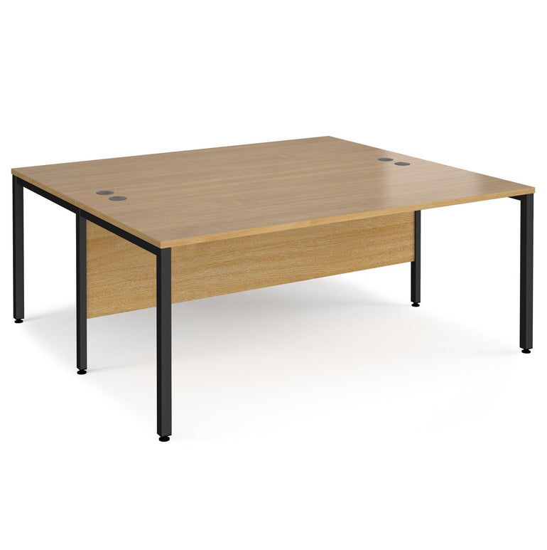 Maestro 25 bench leg to back straight desks 1600 deep - Office Products Online