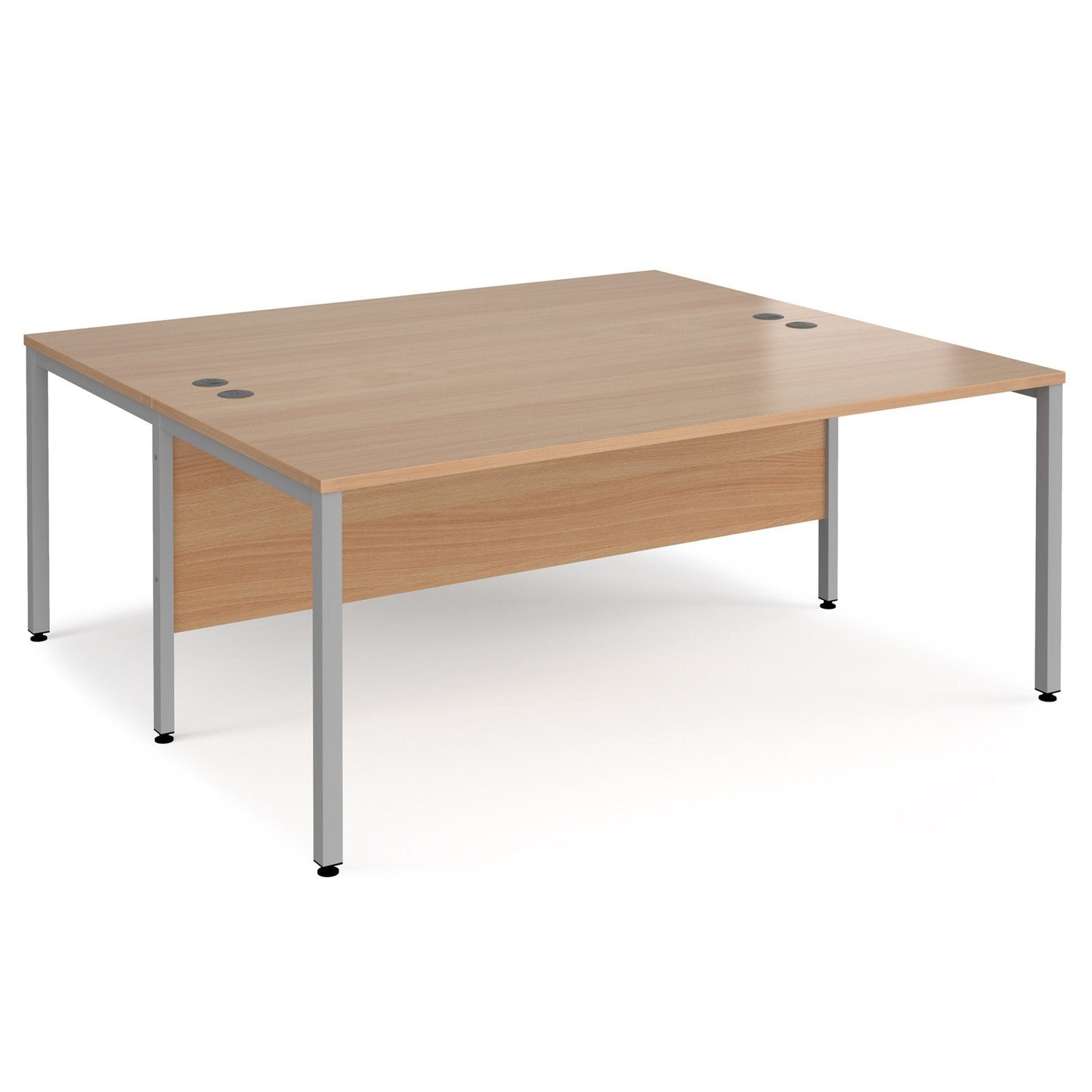 Maestro 25 bench leg to back straight desks 1600 deep - Office Products Online