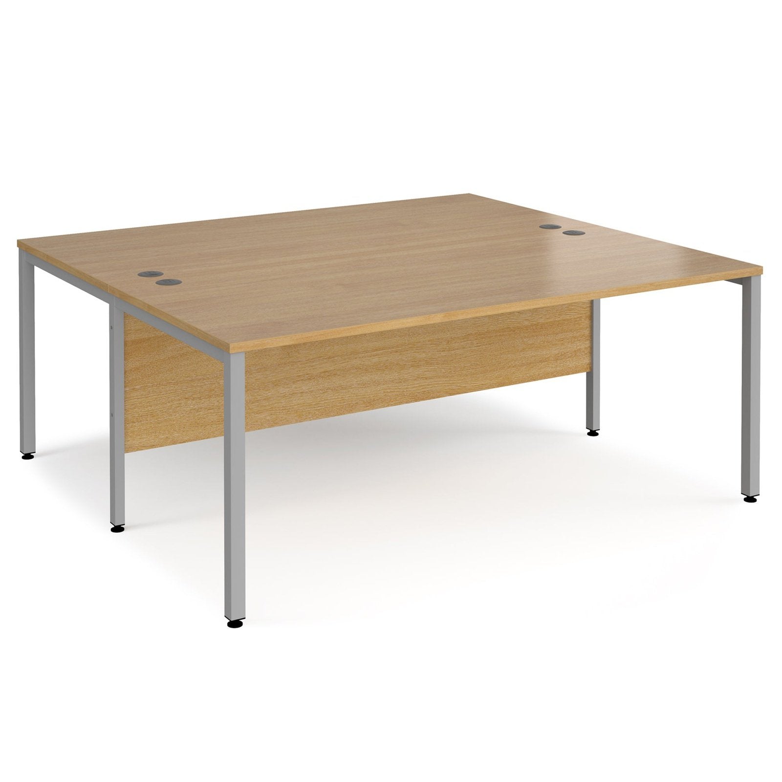 Maestro 25 bench leg to back straight desks 1600 deep - Office Products Online