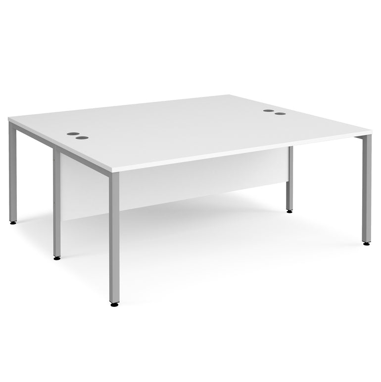 Maestro 25 bench leg to back straight desks 1600 deep - Office Products Online