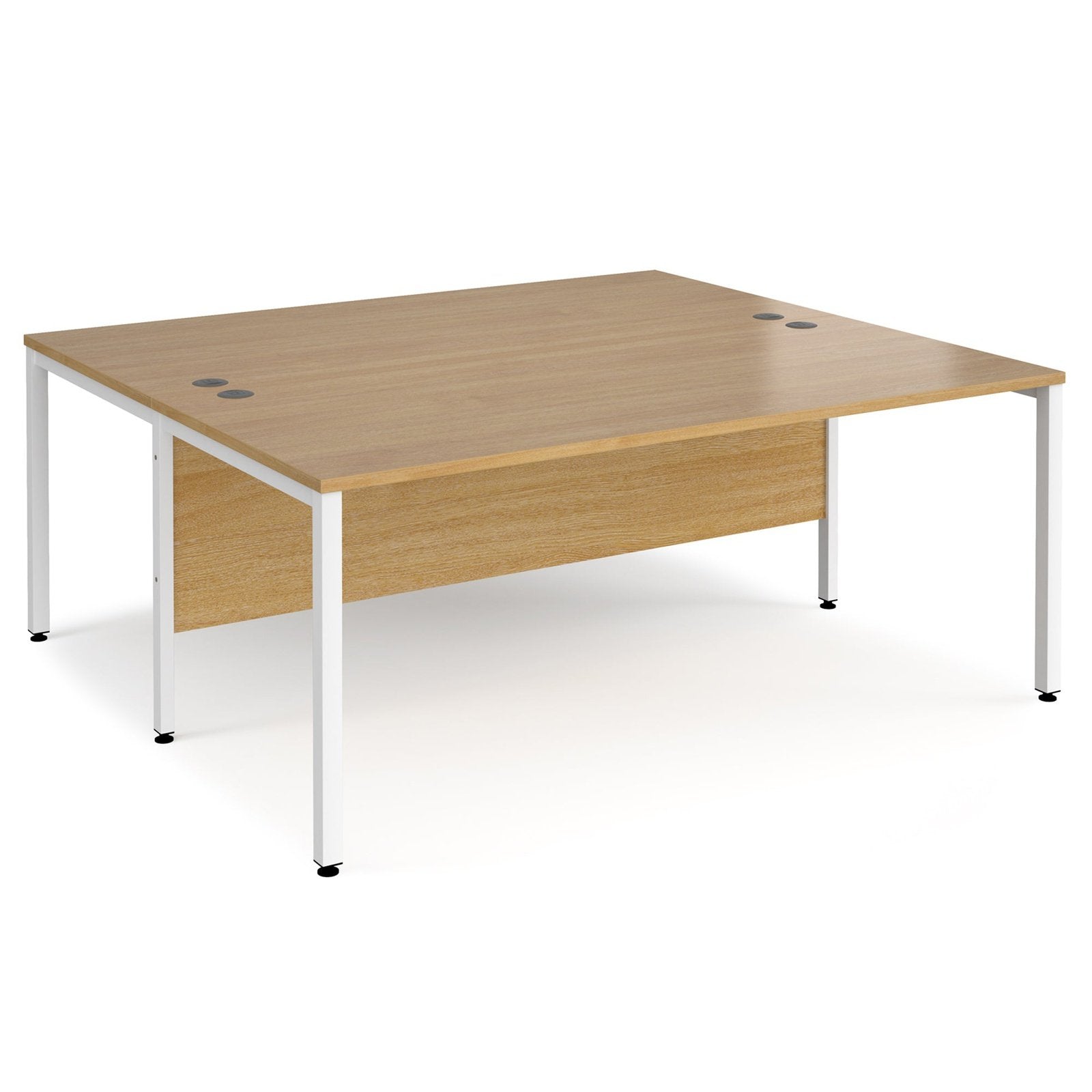 Maestro 25 bench leg to back straight desks 1600 deep - Office Products Online