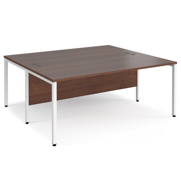 Maestro 25 bench leg to back straight desks 1600 deep - Office Products Online