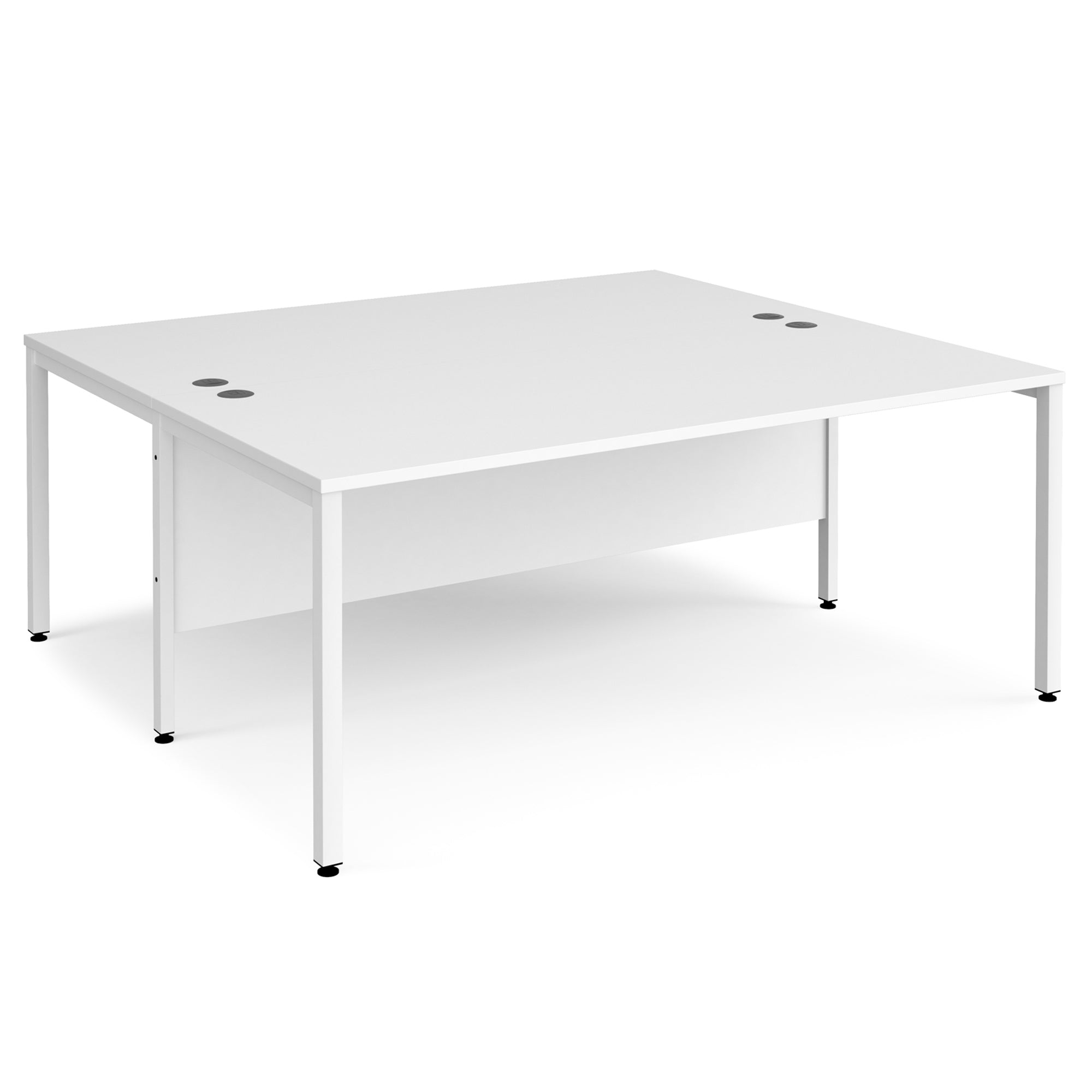 Maestro 25 bench leg to back straight desks 1600 deep - Office Products Online