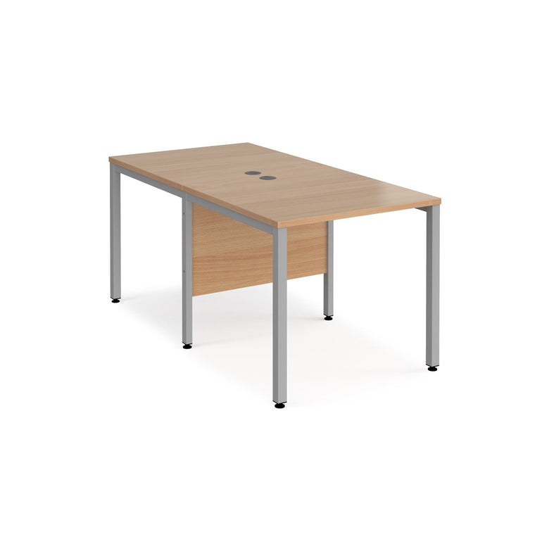 Maestro 25 bench leg to back straight desks 1600 deep - Office Products Online