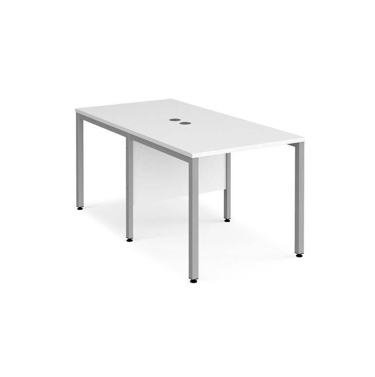 Maestro 25 bench leg to back straight desks 1600 deep - Office Products Online